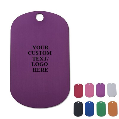 Aluminum Dog Tags with 4 1/2" Ball Chain Aluminum Dog Tags with 4 1/2" Ball Chain