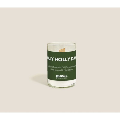Eucalyptus Essential Oil Scented Soy Candle – 4oz Recycled Glass Promotional Candle