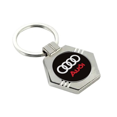 Hexagon Metal Key Tag