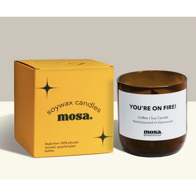 Coffee Scented Soy Candle – 8oz Recycled Glass Promotional Candle