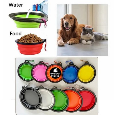 Silicone Travel Pet Bowl With Clip
