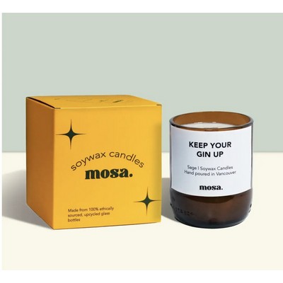 Sage Scented Soy Candle – 8oz Recycled Glass Promotional Candle