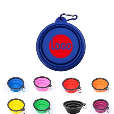Pet Dog Bowl w/Carabiner