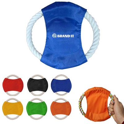Canvas Rope Flying Disc Pet Toy