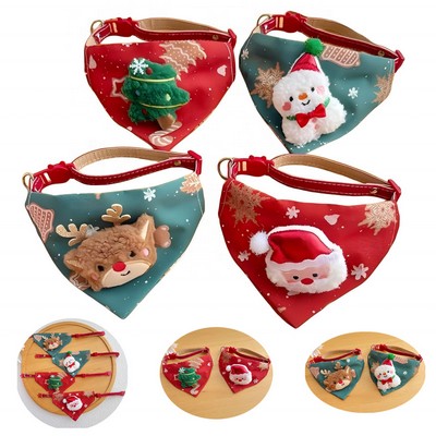 Christmas Dog Bandanas Adjustable Custom Pet Collar
