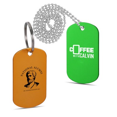 Metal Dog Tag Keychain