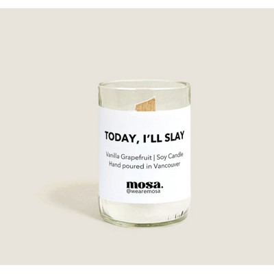 Vanilla Grapefruit Scented Soy Candle – 4oz Recycled Glass Promotional Candle