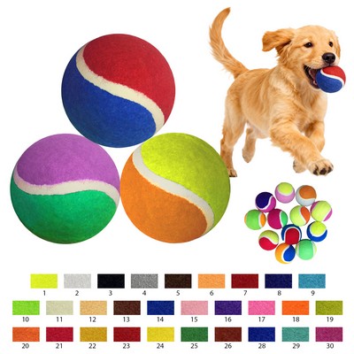 2.5"D Pet Toy Fido's Dog Fetching Two-colored Tennis Ball
